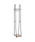 HAKU Möbel Kleiderständer 25993 eiche Metall 38,0, x 166,0 cm