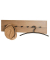 HAKU Möbel Wandgarderobe 37146 eiche Metall 7 Haken 89,0 x 20,0 cm