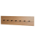HAKU Möbel Wandgarderobe 37146 eiche Metall 7 Haken 89,0 x 20,0 cm