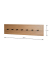 HAKU Möbel Wandgarderobe 37146 eiche Metall 7 Haken 89,0 x 20,0 cm