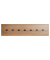 HAKU Möbel Wandgarderobe 37146 eiche Metall 7 Haken 89,0 x 20,0 cm
