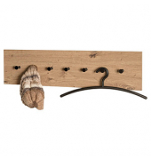 HAKU Möbel Wandgarderobe 37446 eiche Metall 7 Haken 89,0 x 20,0 cm