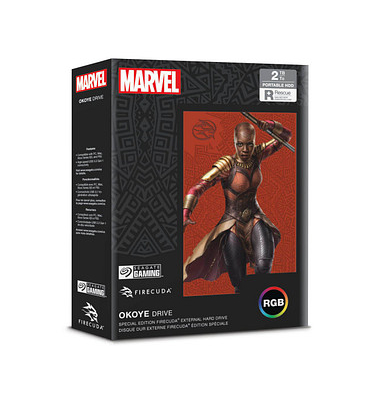 externe Festplatte Okoye Marvel STLX2000403, schwarz, 3,5 Zoll (8,89cm), 2 TB, HDD