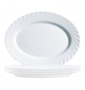 4 ARCOROC Servierplatten Trianon White weiß 35,0 cm