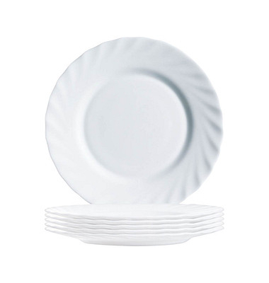 6 ARCOROC Dessertteller Trianon White weiß 19,5 cm