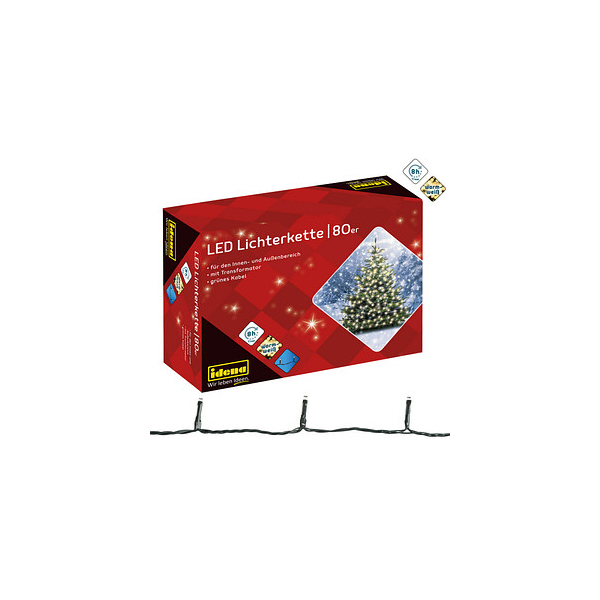 4002372325411 - Lichterkette 8325058 80 LEDs Länge 16m weiß 4002372325411 Idena 4002372325411 - Lichterkette 8325058 80 LEDs Länge 16m weiß 4002372325411 Idena
