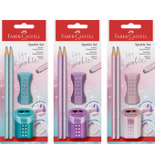 Schreibgeräteset Grip Sparkle, 118282, 2x rosé,2x lila oder 2x ocean, k.A., B
