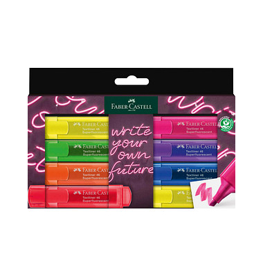Textmarker TL 46 Neon GenZ, 254601, Pack, 8-farbig sortiert, 1-5mm Keilspitze