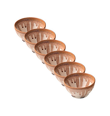 6 HEART & SOUL Schalen Perfect Match Oyster braun 14,0 cm