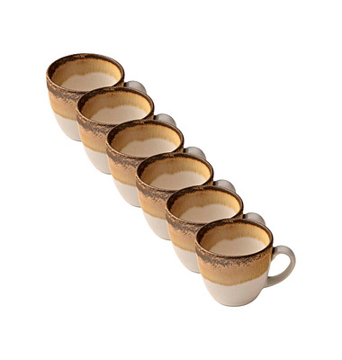 6 HEART & SOUL Espressotasse Perfect Match Cumin hellbraun 0,08 l