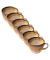 6 HEART & SOUL Kaffeetassen Perfect Match Cumin hellbraun 0,21 l