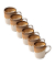 6 HEART & SOUL Kaffeebecher Perfect Match Cumin hellbraun 0,25 l