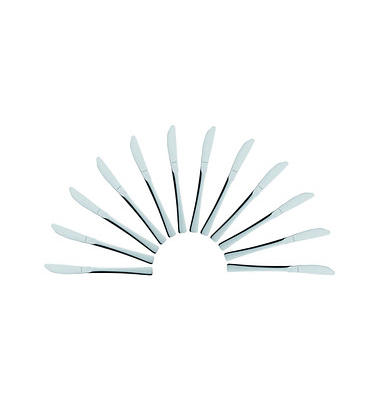 12 solex Buttermesser Karina silber
