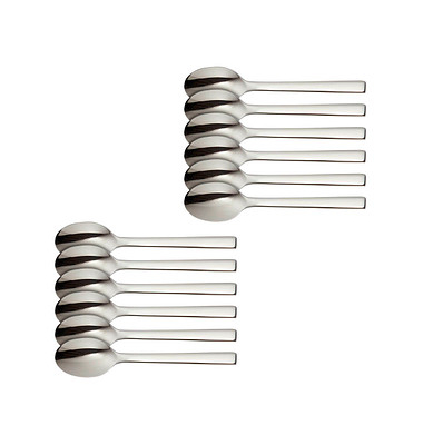 12 solex Espressolöffel Maya silber