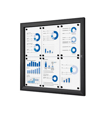 Showdown Displays Schaukasten schwarz 6x DIN A4