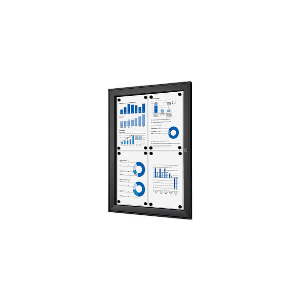 8596052048630 - Schaukasten SCS4xA4C9005 4xA4 schwarz magnetisch 8596052048630 Showdown Displays