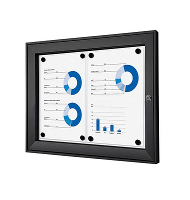 Showdown Displays Schaukasten schwarz 2x DIN A4