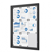 Showdown Displays Schaukasten schwarz 9x DIN A4