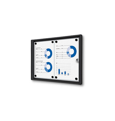 Showdown Displays Schaukasten Economy schwarz 2x DIN A4
