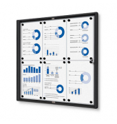 Schaukasten Economy SCXS6xA4C9005, 6xA4, schwarz, magnetisch