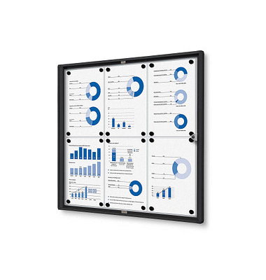 Showdown Displays Schaukasten Economy schwarz 6x DIN A4