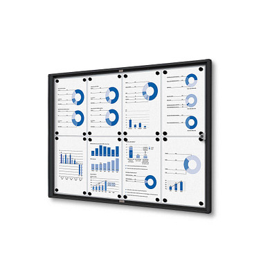 Schaukasten Economy SCXS8xA4C9005, 8xA4, schwarz, magnetisch