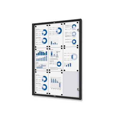 Showdown Displays Schaukasten Economy schwarz 9x DIN A4