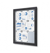 Showdown Displays Schaukasten Premium grau 9x DIN A4