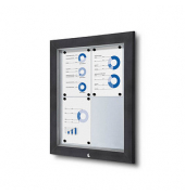 Showdown Displays Schaukasten Premium grau 4x DIN A4