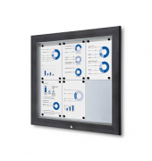 Showdown Displays Schaukasten Premium grau 6x DIN A4