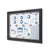 Showdown Displays Schaukasten Premium grau 8x DIN A4