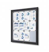 Showdown Displays Schaukasten Premium grau 12x DIN A4