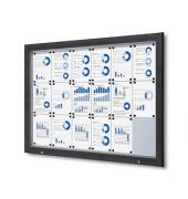 Showdown Displays Schaukasten Premium grau 18x DIN A4