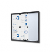 Showdown Displays Schaukasten SLIM grau 6x DIN A4