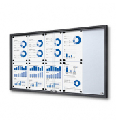 Showdown Displays Schaukasten SLIM grau 10x DIN A4