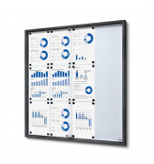 Showdown Displays Schaukasten SLIM grau 12x DIN A4