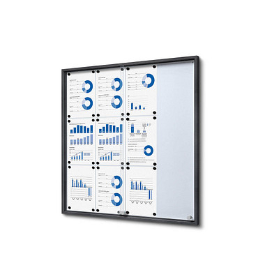 Showdown Displays Schaukasten SLIM grau 12x DIN A4 Showdown Displays Schaukasten SLIM grau 12x DIN A4