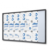 Showdown Displays Schaukasten SLIM grau 21x DIN A4