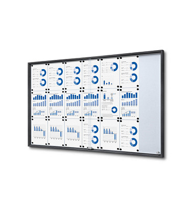 Showdown Displays Schaukasten SLIM grau 21x DIN A4 Showdown Displays Schaukasten SLIM grau 21x DIN A4