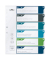 Kunststoffregister 679427, 6-teilig, A4+, farbig sortiert, 6-teilig