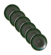 6 HEART & SOUL Dessertteller Perfect Match Avocado grün 15,0 cm