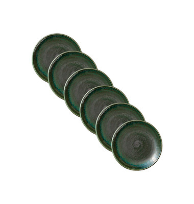 6 HEART & SOUL Dessertteller Perfect Match Avocado grün 15,0 cm