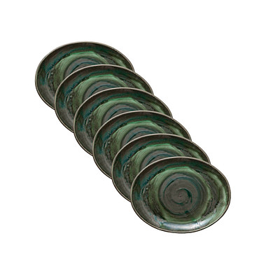 6 HEART & SOUL Servierplatten Perfect Match Avocado grün 31,0 x 24,0 cm