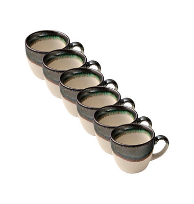 6 HEART & SOUL Espressotasse Perfect Match Avocado grün 0,08 l