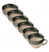 6 HEART & SOUL Kaffeetassen Perfect Match Avocado grün 0,34 l