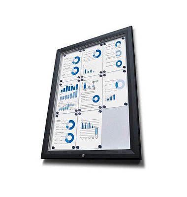 Schaukasten Premium SCT9xA4PHC9005, 9xA4, schwarz, magnetisch