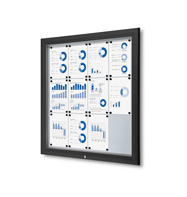 Showdown Displays Schaukasten Premium schwarz 12x DIN A4