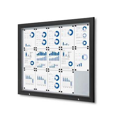 Showdown Displays Schaukasten Premium schwarz 15x DIN A4