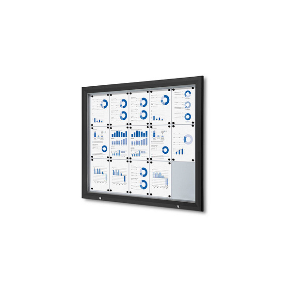 8595578321883 - Schaukasten Premium SCT15xA4PHC9005 15xA4 schwarz Metall magnetisch 8595578321883 Showdown Displays