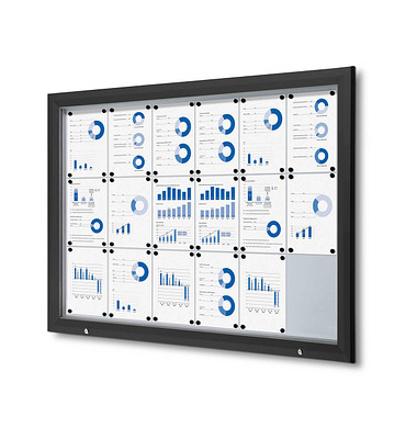Showdown Displays Schaukasten Premium schwarz 18x DIN A4